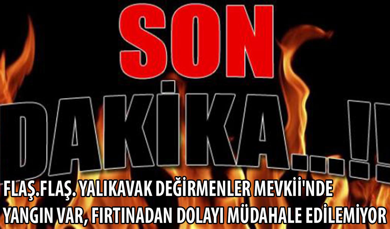YALIKAVAK DEĞİRMENLER MEVKİİ'NDE ÇIKAN YANGINA MÜDAHALE EDİLEMİYOR! 