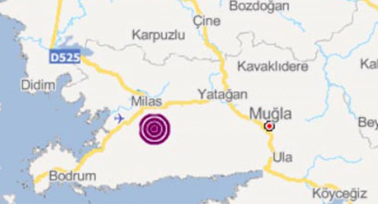 Milas'ta 3,4 Büyüklüğünde Deprem!..