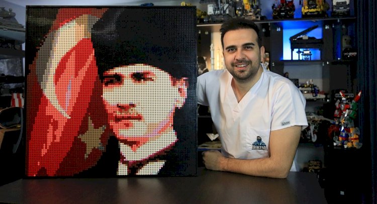 9 Bin 600 Parçalık Atatürk Portresi