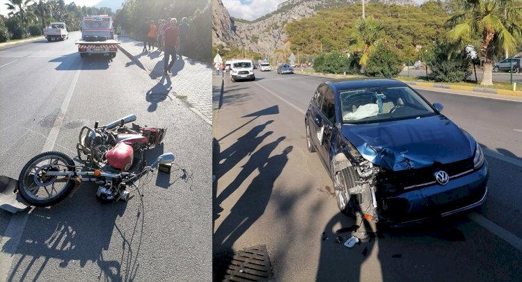 Otomobilin Çarptığı Motosikletin Sürücüsü Öldü