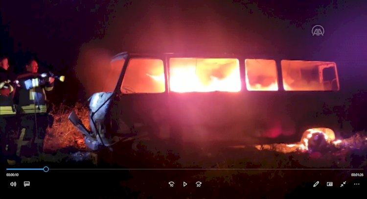 Minibüste Çıkan Yangında Bir Kişi Öldü