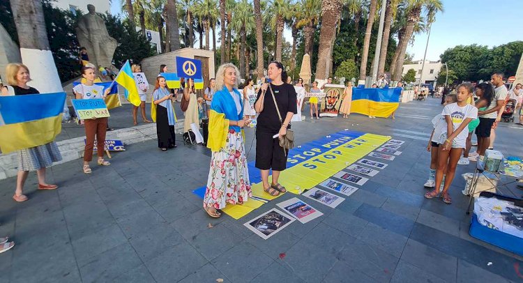 Ukraynalılardan Rusya Protestosu