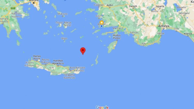 Ege Denizi'nde 5,4 Büyüklüğünde Deprem