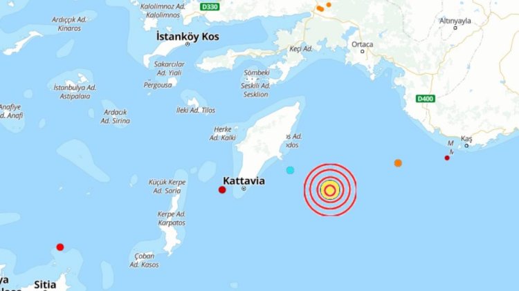 Akdeniz'de 5,7'lik Deprem