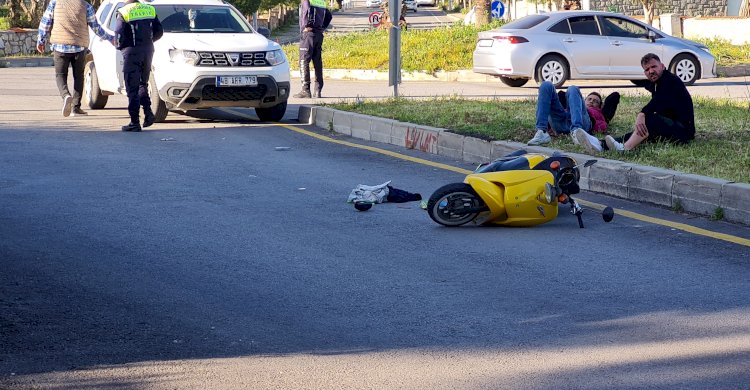 Motosikletteki 2 Kişi Yaralandı