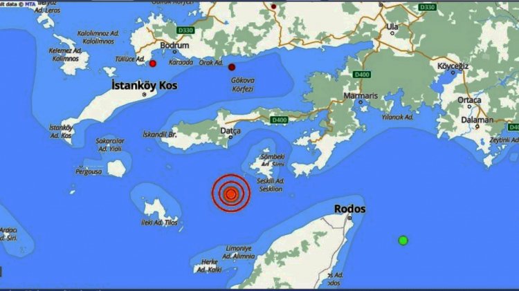 Ege'de 4,5 Büyüklüğünde Deprem